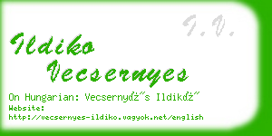 ildiko vecsernyes business card